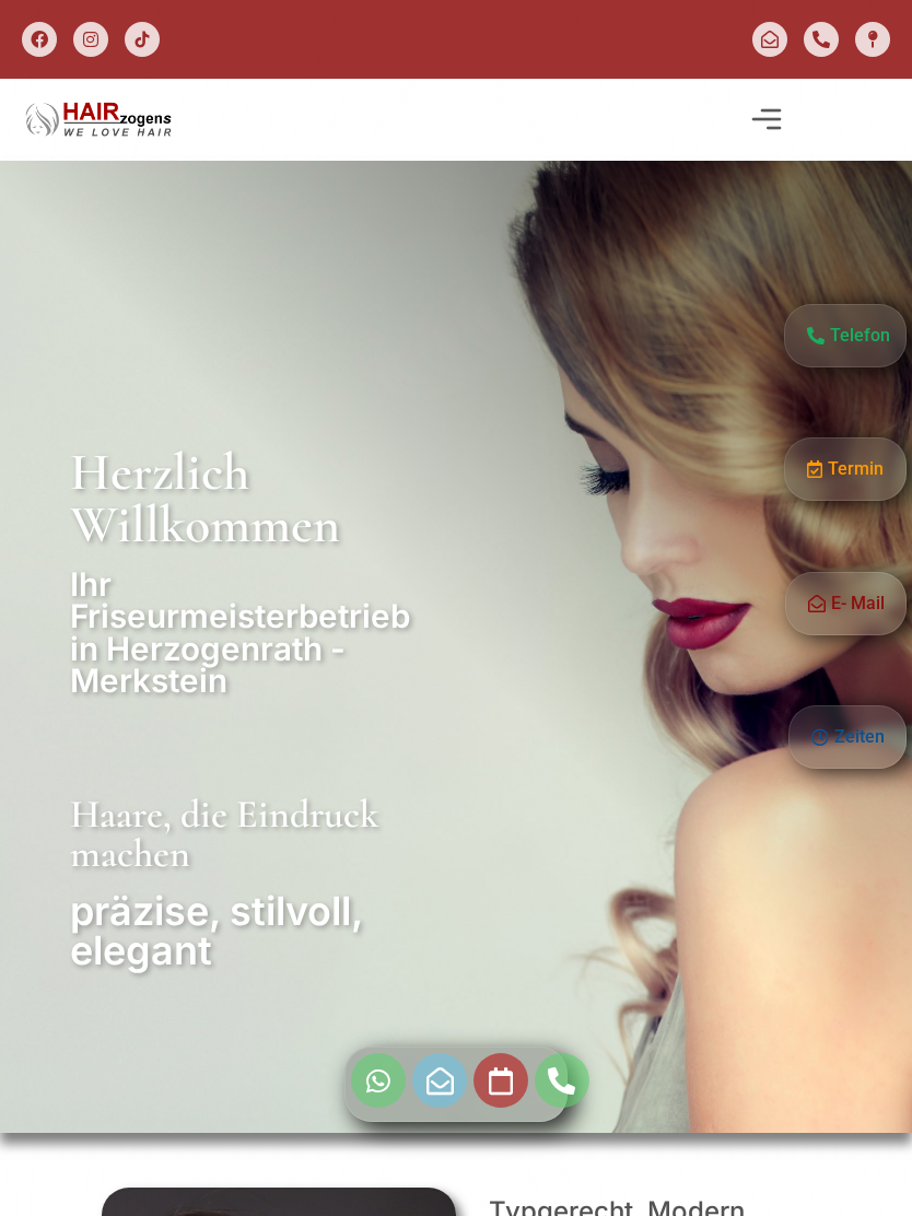 HAIRzogens iPad-Ansicht